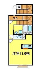 レオネクストMT西原 ワンルームの間取図画像