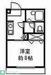 クレセント 1Kの間取図画像