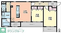 マイエス櫛引 2LDKの間取図画像