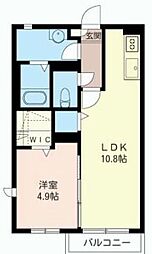 OhanaHareC 1LDKの間取図画像