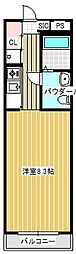 イーストラウンドヒルズ 1Kの間取図画像