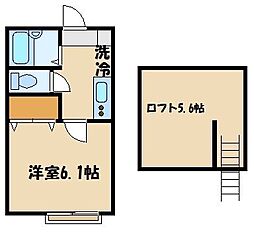 BestStage日進 1Kの間取図画像