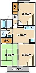 サンタシティー2 3DKの間取図画像