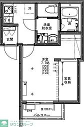 ＫＥＩＡＩ　ＲＥＳＩＤＥＮＣＥ　津田沼 3階1Kの間取り
