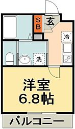 JR総武本線 船橋駅 徒歩23分の賃貸アパート 1階1Kの間取り