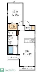 ｑｕａｔｒｅ （カトル） 3階1LDKの間取り