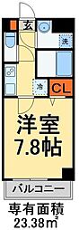 ミミハウス幕張 1Kの間取図画像
