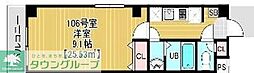 ベルオーブ大久保 1Kの間取図画像