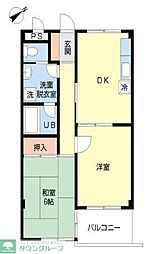 パレスF 2DKの間取図画像
