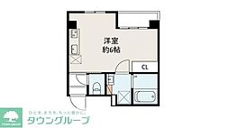 ラ・トゥール船橋TOKYO-BAY ワンルームの間取図画像