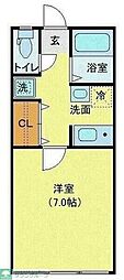 ヴィレッタ花園 1Kの間取図画像