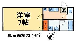 ラ・ルーナ新検見川 1Kの間取図画像