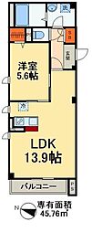 Laapartment千葉 1LDKの間取図画像