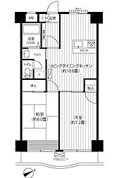 ハイブリッジソシア 2LDKの間取図画像