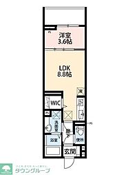 ジェンティーレ・トリヤマV 1LDKの間取図画像