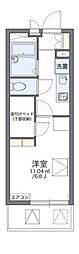 レオパレスアウトゥーノ 1Kの間取図画像