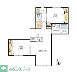LaPaix 2LDKの間取図画像