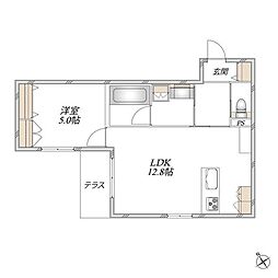 Maison Sarkland 1LDKの間取図画像