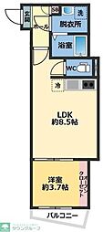 メゾン・ドゥ・アッシュ習志野 1LDKの間取図画像