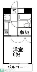 スーペリア津田沼 1Kの間取図画像