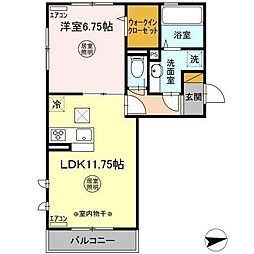 メゾン・ドゥ・ボネール 1LDKの間取図画像