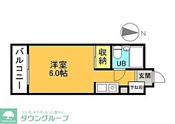 ラ・メゾン船橋 ワンルームの間取図画像