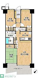 プローラ津田沼 3LDKの間取図画像