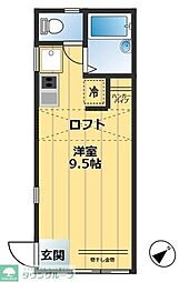 es津田沼 ワンルームの間取図画像