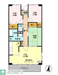 ルーチェ緑が丘A棟 3LDKの間取図画像
