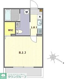 ハレマイレ北習志野 1Kの間取図画像