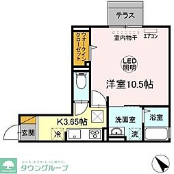 D-room八千代台 1Kの間取図画像