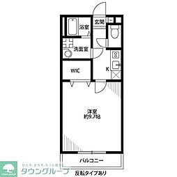 アムールdelamer 1Kの間取図画像