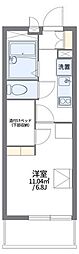 レオパレスハサマミナミ 1Kの間取図画像