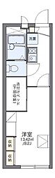 レオパレスヴィラステップイン 1Kの間取図画像