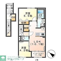ベルウッド 2LDKの間取図画像