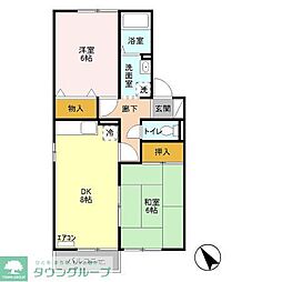 パストラル　弐番館 2階2DKの間取り