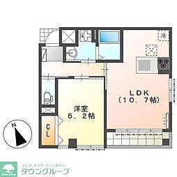 CASA　RIVIERA（カーサ　リヴィエラ） 1階1LDKの間取り