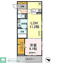 Spica 2階1LDKの間取り