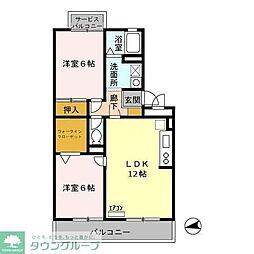 パンプキンハウス 3階2LDKの間取り