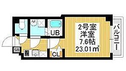 ブルックリンズ西千葉 1階1Kの間取り