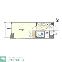 プライマル西船橋 9階1Kの間取り
