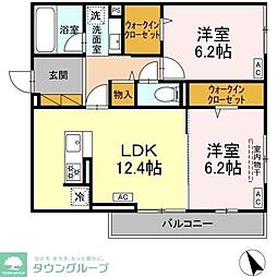 (仮称)D-room海神町南HY 2階2LDKの間取り