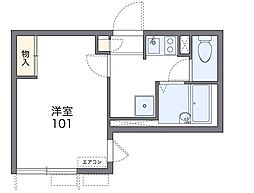 京成松戸線 習志野駅 徒歩8分の賃貸アパート 2階1Kの間取り