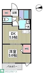 Buena casa 西千葉 1階1DKの間取り