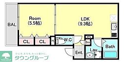 ジーメゾン八千代エクシア 3階1LDKの間取り