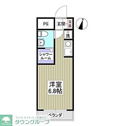 リエス習志野台 4階ワンルームの間取り