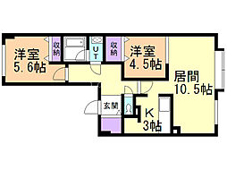 間取図画像 2LDK