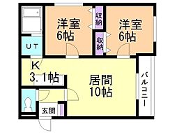 間取図画像 2LDK