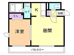 間取図画像 1LDK