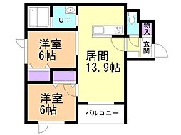 間取図画像 2LDK